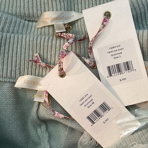 RELISTED! LoveShackFancy L Cashmere Wool Blend Tristan Drawstring Tassel Pants - Picture 16 of 17